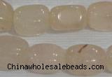 CNG729 15.5 inches 15*18mm nuggets rose quartz beads wholesale