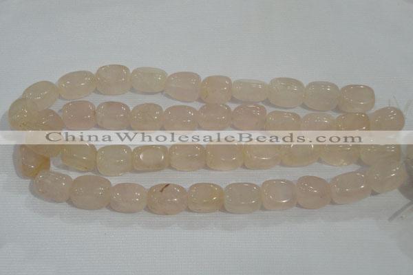 CNG729 15.5 inches 15*18mm nuggets rose quartz beads wholesale