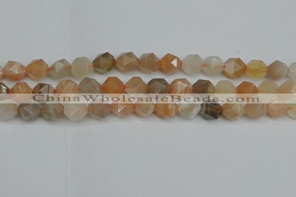 CNG7293 15.5 inches 12mm faceted nuggets moonstone beads