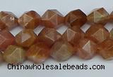 CNG7295 15.5 inches 6mm faceted nuggets sunstone beads