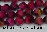 CNG7320 15.5 inches 6mm faceted nuggets red tiger eye beads