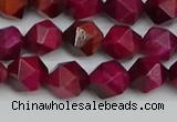 CNG7321 15.5 inches 8mm faceted nuggets red tiger eye beads