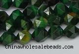 CNG7325 15.5 inches 6mm faceted nuggets green tiger eye beads