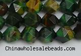 CNG7326 15.5 inches 8mm faceted nuggets green tiger eye beads