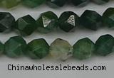 CNG7336 15.5 inches 8mm faceted nuggets moss agate beads