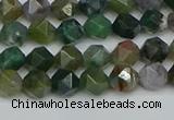 CNG7340 15.5 inches 6mm faceted nuggets Indian agate beads