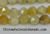 CNG7365 15.5 inches 6mm faceted nuggets yellow opal beads