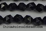 CNG7406 15.5 inches 8mm faceted nuggets blue goldstone beads