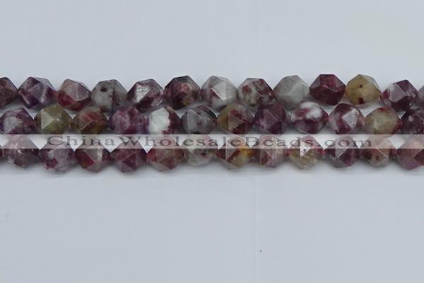 CNG7413 15.5 inches 12mm faceted nuggets tourmaline beads