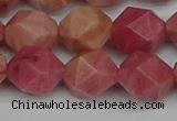 CNG7423 15.5 inches 12mm faceted nuggets rhodochrosite beads