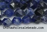 CNG7435 15.5 inches 6mm faceted nuggets sodalite gemstone beads