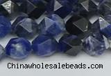 CNG7436 15.5 inches 8mm faceted nuggets sodalite gemstone beads