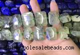 CNG7475 15.5 inches 18*25mm - 20*28mm faceted freeform prehnite beads