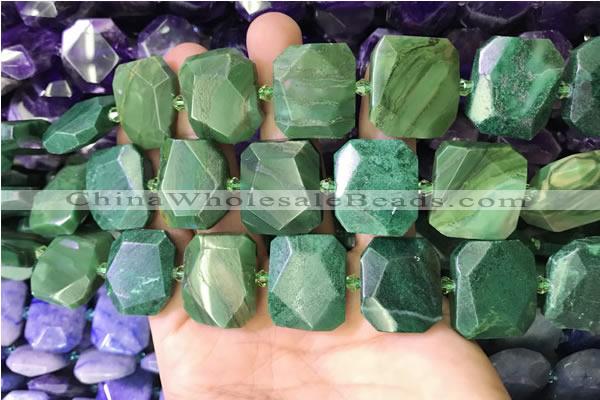 CNG7478 18*25mm - 20*28mm faceted freeform african jade beads