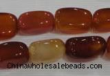 CNG751 15.5 inches 12*20mm nuggets red agate beads wholesale