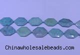 CNG7512 15.5 inches 25*35mm - 30*40mm faceted freeform amazonite beads