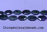 CNG7514 15.5 inches 25*35mm - 30*40mm faceted freeform ruby zoisite beads