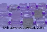 CNG7540 15.5 inches 6*8mm - 10*12mm freeform kunzite beads