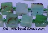 CNG7549 12*14mm - 14*15mm freeform Australia chrysoprase beads