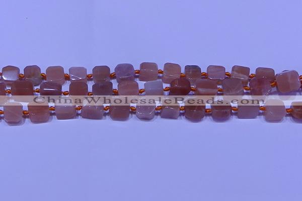 CNG7555 15.5 inches 11*12mm - 12*13mm freeform moonstone beads