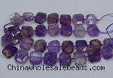 CNG7560 15.5 inches 18*25mm - 20*28mm faceted freeform ametrine beads