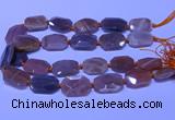 CNG7624 20*30mm - 22*32mm faceted freeform sunstone beads