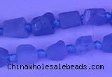 CNG7631 15.5 inches 6*8mm - 8*10mm nuggets aquamarine beads