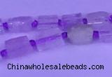 CNG7633 15.5 inches 5*7mm - 8*10mm nuggets kunzite beads