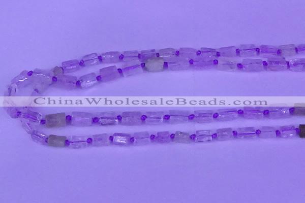 CNG7633 15.5 inches 5*7mm - 8*10mm nuggets kunzite beads