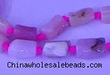 CNG7638 15.5 inches 5*7mm - 8*10mm nuggets pink opal beads