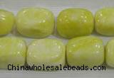 CNG764 15.5 inches 13*18mm nuggets lemon jade beads wholesale