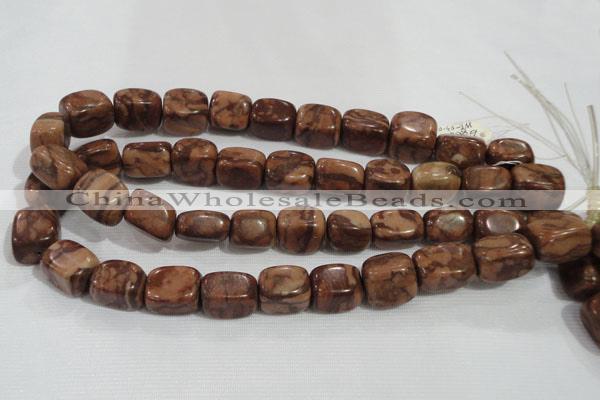 CNG772 15.5 inches 13*18mm nuggets chinese bamboo stone beads wholesale