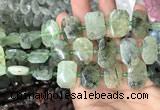CNG7754 13*18mm - 15*25mm faceted freeform prehnite beads