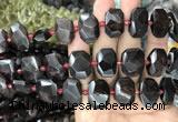 CNG7768 13*18mm - 15*25mm faceted freeform garnet beads