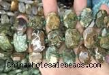 CNG7784 15.5 inches 13*18mm - 15*25mm faceted freeform rhyolite beads