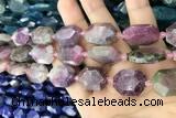 CNG7809 15.5 inches 13*18mm - 18*25mm faceted freeform tourmaline beads