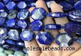 CNG7823 15.5 inches 13*18mm - 18*25mm faceted freeform lapis lazuli beads