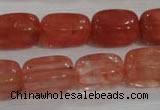 CNG783 15.5 inches 13*18mm nuggets cherry quartz beads wholesale