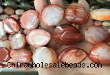 CNG7840 20*25mm - 25*30mm faceted freeform red agate beads