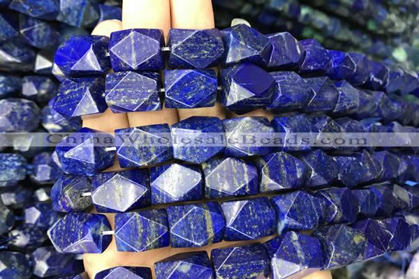 CNG7848 15.5 inches 12*16mm - 13*18mm faceted nuggets lapis lazuli beads