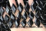 CNG7897 13*20mm - 15*25mm faceted freeform black tourmaline beads