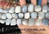 CNG7902 15.5 inches 12*16mm - 15*20mm faceted nuggets aquamarine beads