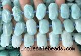 CNG7921 15.5 inches 13*18mm - 15*25mm faceted freeform amazonite beads