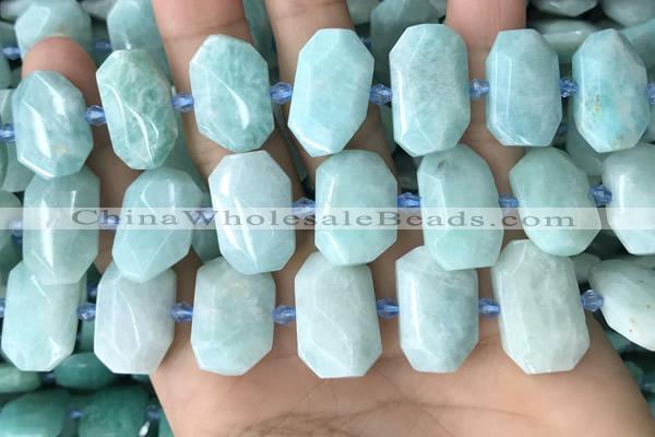 CNG7921 15.5 inches 13*18mm - 15*25mm faceted freeform amazonite beads