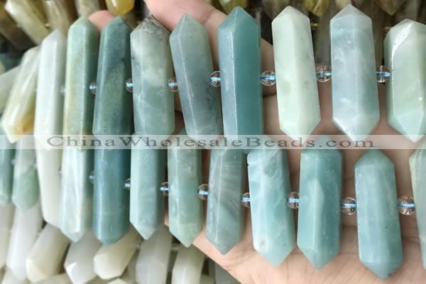 CNG7943 10*22mm - 12*45mm faceted nuggets amazonite beads