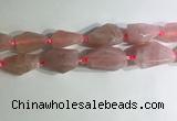 CNG7951 15.5 inches 15*25mm - 20*40mm nuggets rose quartz beads