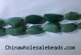 CNG7961 15.5 inches 15*25mm - 20*40mm nuggets green aventurine beads