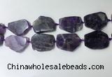 CNG7975 25*30mm - 35*45mm freeform amethyst slab beads