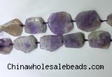 CNG7976 25*30mm - 35*45mm freeform lavender amethyst slab beads