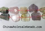 CNG7978 25*30mm - 35*45mm freeform mixed quartz slab beads